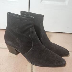 Saint Laurent Black Suede Ankle Boots